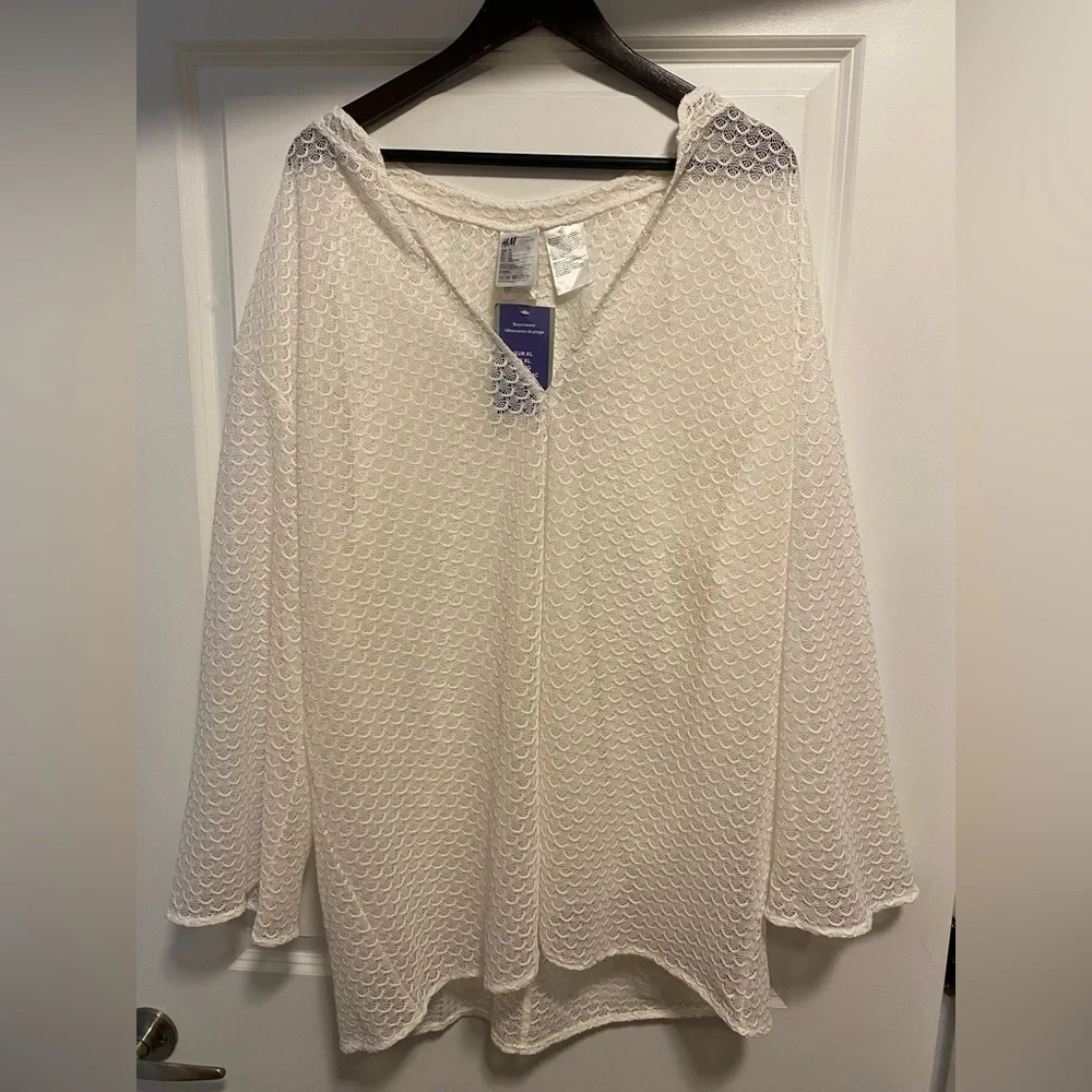 H&M White Lace beach cover up